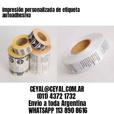 Impresión personalizada de etiqueta autoadhesiva