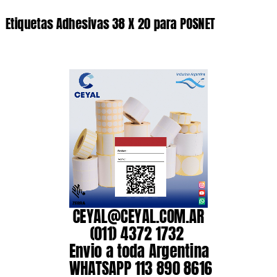 Etiquetas Adhesivas 38 X 20 para POSNET