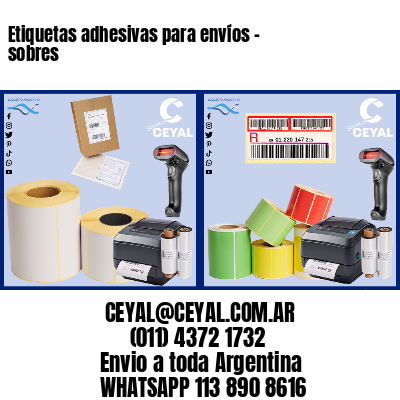 Etiquetas adhesivas para envíos – sobres