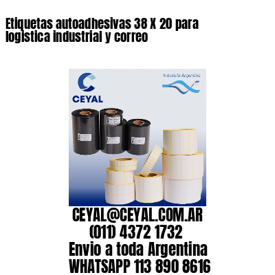 Etiquetas autoadhesivas 38 X 20 para logistica industrial y correo