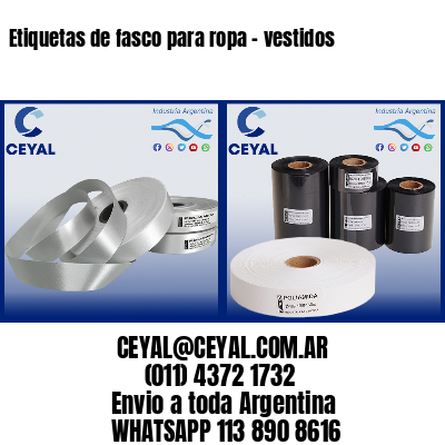 Etiquetas de fasco para ropa – vestidos