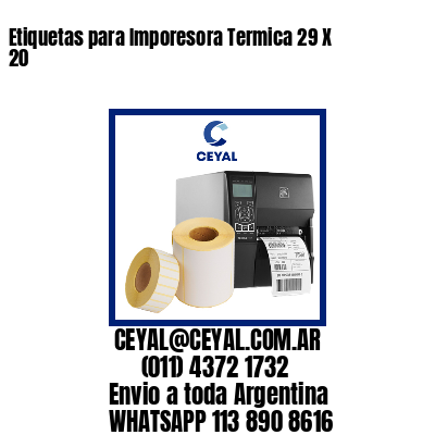 Etiquetas para Imporesora Termica 29 X 20