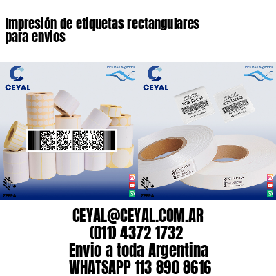Impresión de etiquetas rectangulares para envios