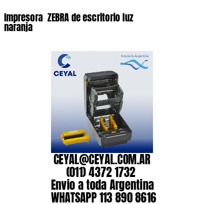 Impresora  ZEBRA de escritorio luz naranja