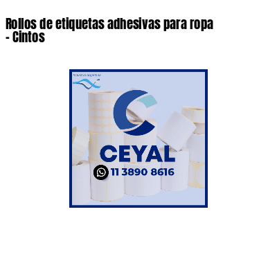 Rollos de etiquetas adhesivas para ropa - Cintos