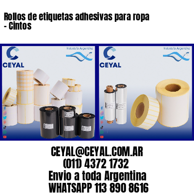 Rollos de etiquetas adhesivas para ropa – Cintos