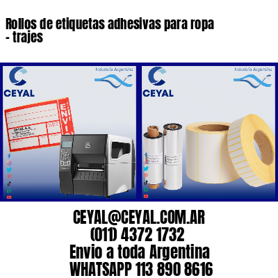 Rollos de etiquetas adhesivas para ropa – trajes