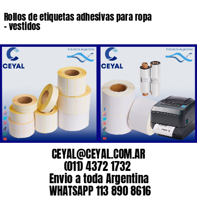 Rollos de etiquetas adhesivas para ropa – vestidos