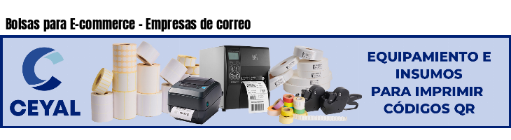 Bolsas para E-commerce - Empresas de correo