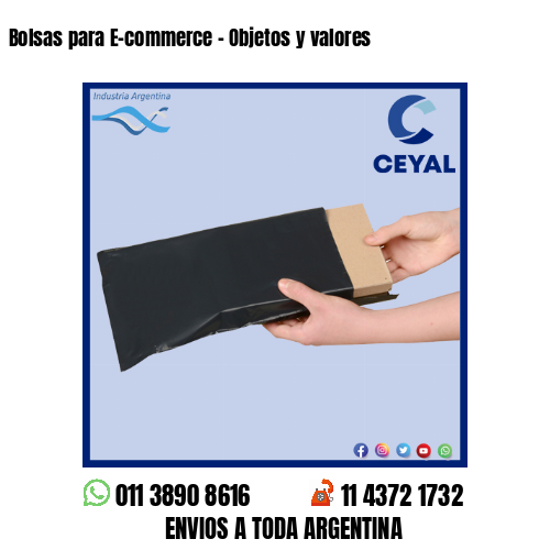 Bolsas para E-commerce – Objetos y valores