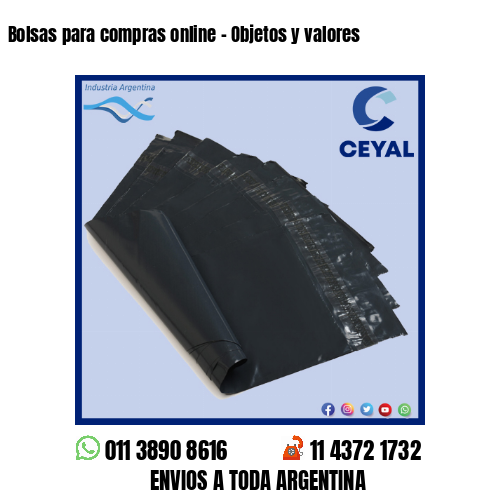 Bolsas para compras online – Objetos y valores