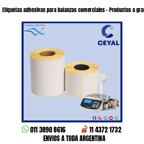 Etiquetas adhesivas para balanzas comerciales – Productos a granel