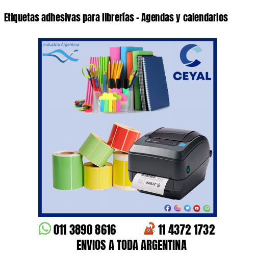 Etiquetas adhesivas para librerías – Agendas y calendarios