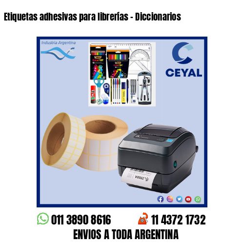 Etiquetas adhesivas para librerías – Diccionarios