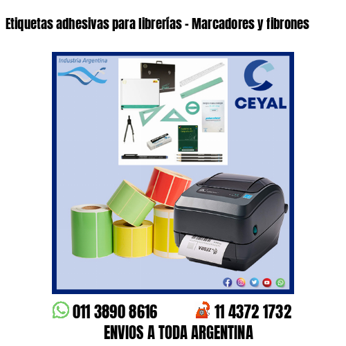 Etiquetas adhesivas para librerías – Marcadores y fibrones