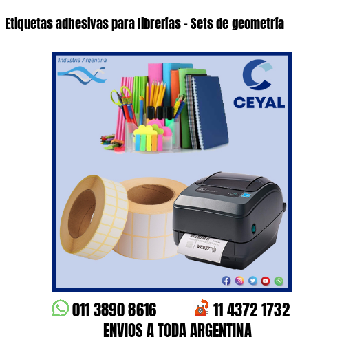 Etiquetas adhesivas para librerías – Sets de geometría