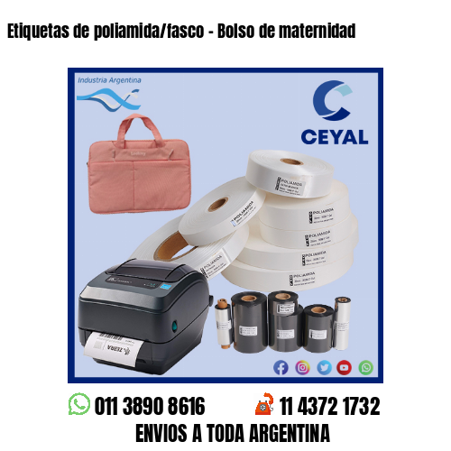 Etiquetas de poliamida/fasco – Bolso de maternidad