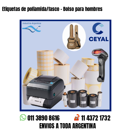 Etiquetas de poliamida/fasco – Bolso para hombres