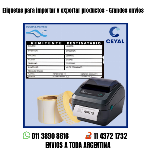 Etiquetas para importar y exportar productos – Grandes envíos