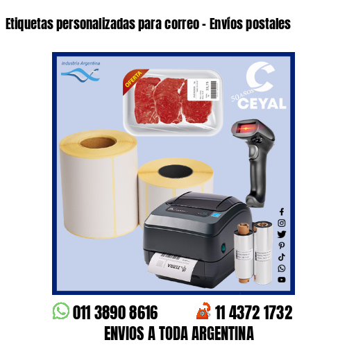 Etiquetas personalizadas para correo – Envíos postales