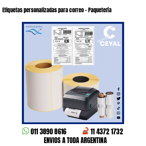 Etiquetas personalizadas para correo – Paquetería
