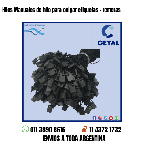 Hilos Manuales de hilo para colgar etiquetas – remeras
