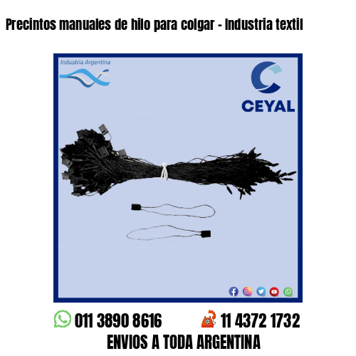 Precintos manuales de hilo para colgar – Industria textil