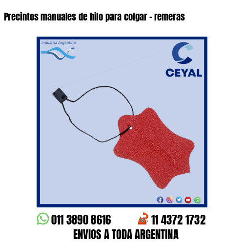 Precintos manuales de hilo para colgar – remeras