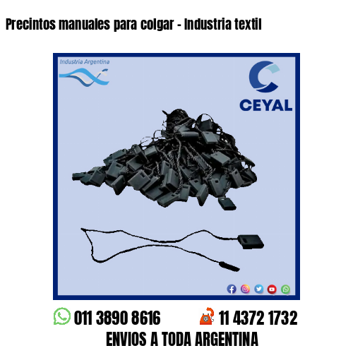 Precintos manuales para colgar – Industria textil
