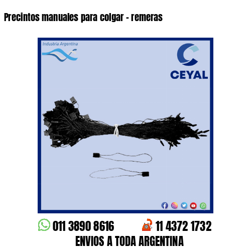 Precintos manuales para colgar – remeras
