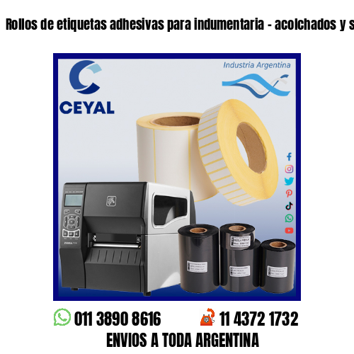 Rollos de etiquetas adhesivas para indumentaria – acolchados y sábanas