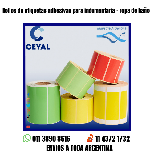 Rollos de etiquetas adhesivas para indumentaria – ropa de baño