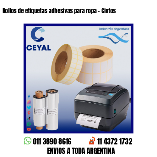 Rollos de etiquetas adhesivas para ropa – Cintos