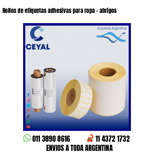 Rollos de etiquetas adhesivas para ropa – abrigos