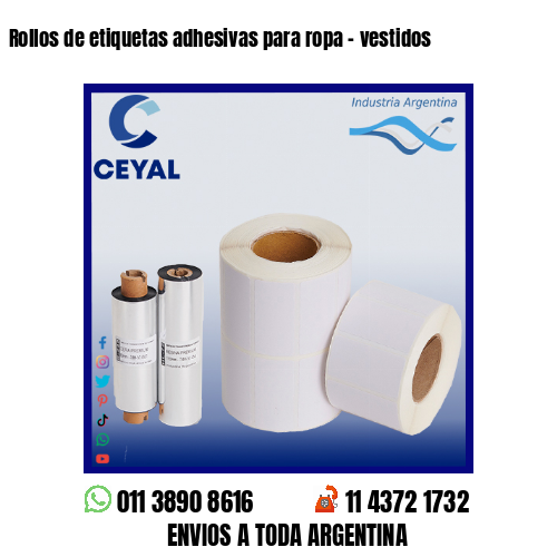 Rollos de etiquetas adhesivas para ropa – vestidos