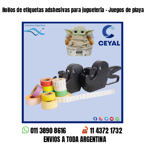 Rollos de etiquetas adshesivas para juguetería – Juegos de playa