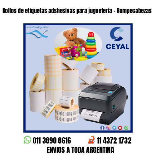 Rollos de etiquetas adshesivas para juguetería – Rompecabezas