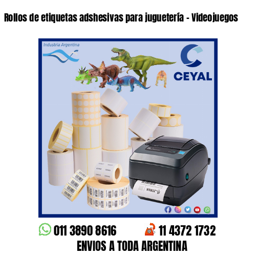 Rollos de etiquetas adshesivas para juguetería – Videojuegos