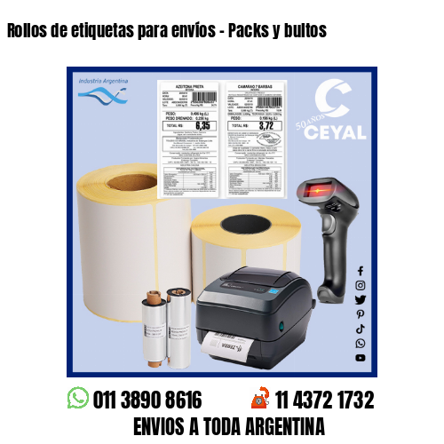 Rollos de etiquetas para envíos – Packs y bultos