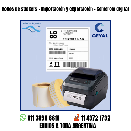 Rollos de stickers – Importación y exportación – Comercio digital