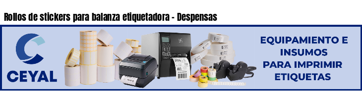 Rollos de stickers para balanza etiquetadora - Despensas