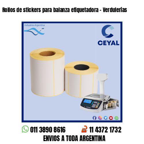 Rollos de stickers para balanza etiquetadora – Verdulerías