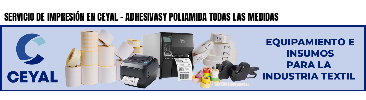 SERVICIO DE IMPRESIÓN EN CEYAL - ADHESIVASY POLIAMIDA TODAS LAS MEDIDAS