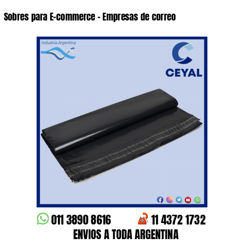 Sobres para E-commerce – Empresas de correo