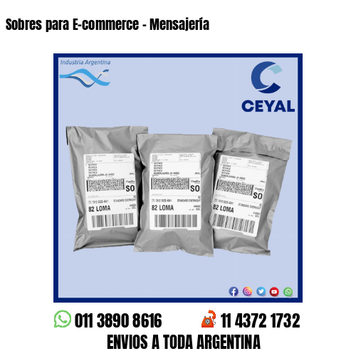 Sobres para E-commerce – Mensajería