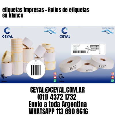 etiquetas impresas – Rollos de etiquetas en blanco