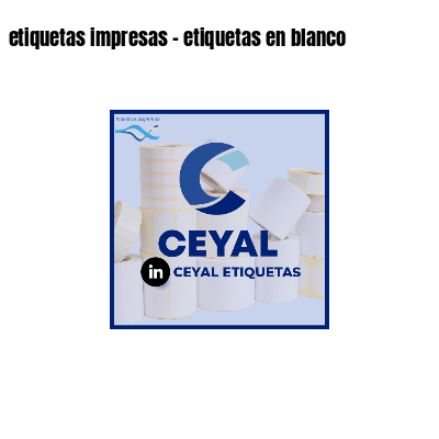 etiquetas impresas - etiquetas en blanco