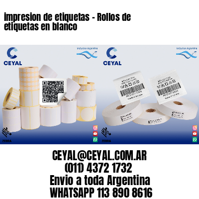 impresion de etiquetas – Rollos de etiquetas en blanco