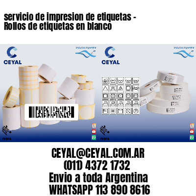 servicio de impresion de etiquetas – Rollos de etiquetas en blanco