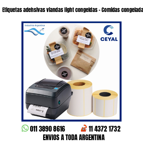 Etiquetas adehsivas viandas light congeldas – Comidas congeladas